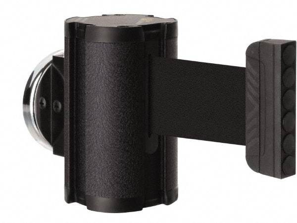 Lavi Industries - 3-1/2" High x 2-1/2" Long x 2-1/2" Wide Magnetic Wall Mount Barrier - Aluminum, Powdercoat Finish, Black, Use with Magnetic Wall Mount Barriers - Eagle Tool & Supply