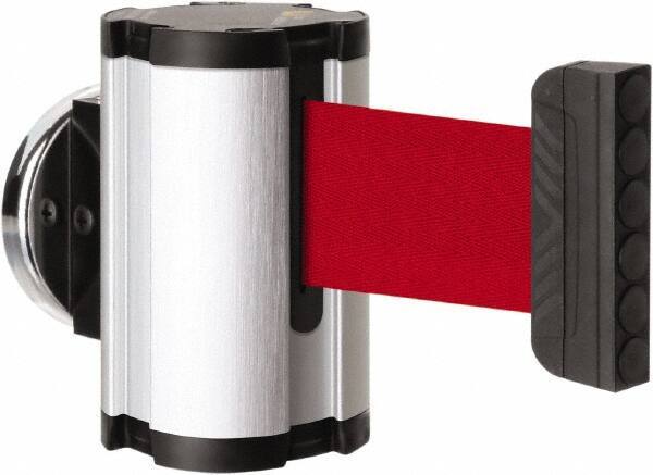 Lavi Industries - 3-1/2" High x 2-1/2" Long x 2-1/2" Wide Magnetic Wall Mount Barrier - Aluminum, Satin Chrome Finish, Satin Aluminum, Use with Magnetic Wall Mount Barriers - Eagle Tool & Supply