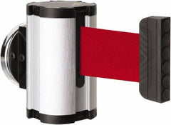 Lavi Industries - 3-1/2" High x 2-1/2" Long x 2-1/2" Wide Magnetic Wall Mount Barrier - Aluminum, Satin Chrome Finish, Satin Aluminum, Use with Magnetic Wall Mount Barriers - Eagle Tool & Supply