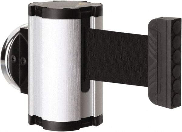Lavi Industries - 3-1/2" High x 2-1/2" Long x 2-1/2" Wide Magnetic Wall Mount Barrier - Aluminum, Satin Chrome Finish, Satin Aluminum, Use with Magnetic Wall Mount Barriers - Eagle Tool & Supply