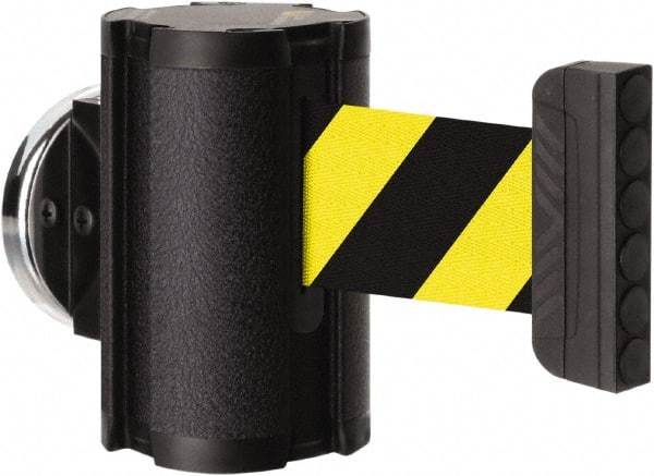 Lavi Industries - 3-1/2" High x 2-1/2" Long x 2-1/2" Wide Magnetic Wall Mount Barrier - Aluminum, Powdercoat Finish, Black, Use with Magnetic Wall Mount Barriers - Eagle Tool & Supply