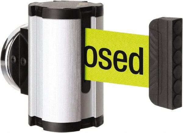Lavi Industries - 3-1/2" High x 2-1/2" Long x 2-1/2" Wide Magnetic Wall Mount Barrier - Aluminum, Satin Chrome Finish, Satin Aluminum, Use with Magnetic Wall Mount Barriers - Eagle Tool & Supply