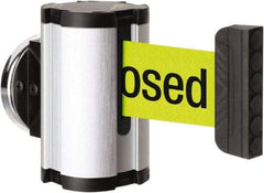 Lavi Industries - 3-1/2" High x 2-1/2" Long x 2-1/2" Wide Magnetic Wall Mount Barrier - Aluminum, Satin Chrome Finish, Satin Aluminum, Use with Magnetic Wall Mount Barriers - Eagle Tool & Supply