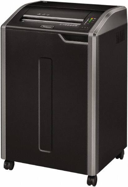 FELLOWES - 5/32 x 1-3/8" Strip, 30 Sheet Cross Cut Automatic Shredder - 20" Long x 25" Wide x 37-1/4" High, Level 4 Security, 35 Gal Wastebasket - Eagle Tool & Supply