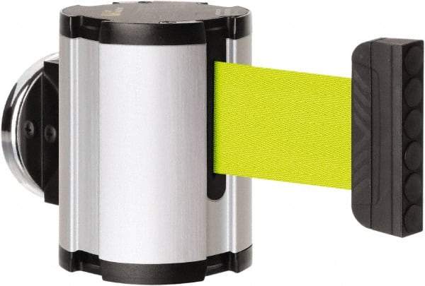 Lavi Industries - 3-1/2" High x 2-1/2" Long x 2-1/2" Wide Magnetic Wall Mount Barrier - Aluminum, Satin Chrome Finish, Satin Aluminum, Use with Magnetic Wall Mount Barriers - Eagle Tool & Supply