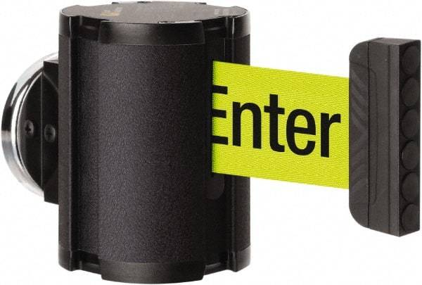Lavi Industries - 3-1/2" High x 2-1/2" Long x 2-1/2" Wide Magnetic Wall Mount Barrier - Aluminum, Powdercoat Finish, Black, Use with Magnetic Wall Mount Barriers - Eagle Tool & Supply