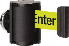 Lavi Industries - 3-1/2" High x 2-1/2" Long x 2-1/2" Wide Magnetic Wall Mount Barrier - Aluminum, Powdercoat Finish, Black, Use with Magnetic Wall Mount Barriers - Eagle Tool & Supply