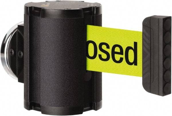 Lavi Industries - 3-1/2" High x 2-1/2" Long x 2-1/2" Wide Magnetic Wall Mount Barrier - Aluminum, Powdercoat Finish, Black, Use with Magnetic Wall Mount Barriers - Eagle Tool & Supply