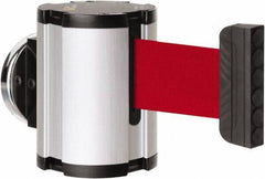 Lavi Industries - 3-1/2" High x 2-1/2" Long x 2-1/2" Wide Magnetic Wall Mount Barrier - Aluminum, Satin Chrome Finish, Satin Aluminum, Use with Magnetic Wall Mount Barriers - Eagle Tool & Supply