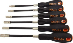 Beta - 10mm Flexible Shaft Nutdriver - Ergonomic Handle, 290mm OAL - Eagle Tool & Supply