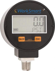 Value Collection - 2-1/2" Dial, 1/4 Thread, 0-500 Scale Range, Pressure Gauge - Lower Connection Mount, Accurate to 0.01% of Scale - Eagle Tool & Supply