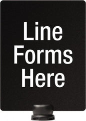 Lavi Industries - 11" High x 8-1/2" Long x 8-1/2" Wide Barrier Sign Frame - PVC, Sintra Finish, Black, Use with Tempest - Eagle Tool & Supply