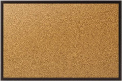 Quartet - 24" Wide x 18" High Open Cork Bulletin Board - Natural (Color) - Eagle Tool & Supply