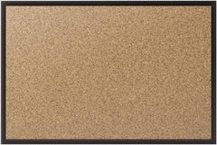 Quartet - 48" Wide x 36" High Open Cork Bulletin Board - Natural (Color) - Eagle Tool & Supply