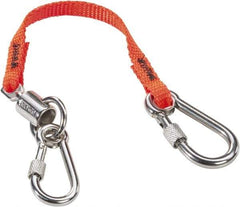 Proto - 12" Tethered Tool Lanyard - Carabiner Connection, 12" Extended Length, Orange - Eagle Tool & Supply