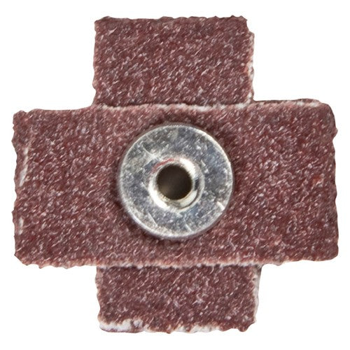 3″ × 3″ × 1 1/2″ Cross Pad 8-Ply 80 Grit 1/4-20 Eyelet Aluminum Oxide - Eagle Tool & Supply