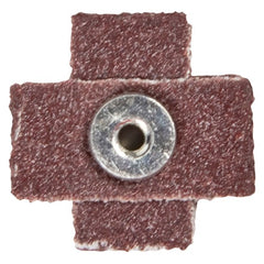 3″ × 3″ × 1 1/2″ Cross Pad 8-Ply 80 Grit 1/4-20 Eyelet Aluminum Oxide - Eagle Tool & Supply