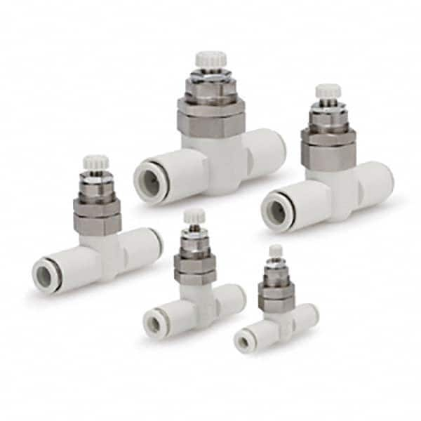 SMC PNEUMATICS - Speed & Flow Control Valves Valve Type: Flow Control Offset Inline Tube Outside Diameter (Inch): 3/8 - Eagle Tool & Supply