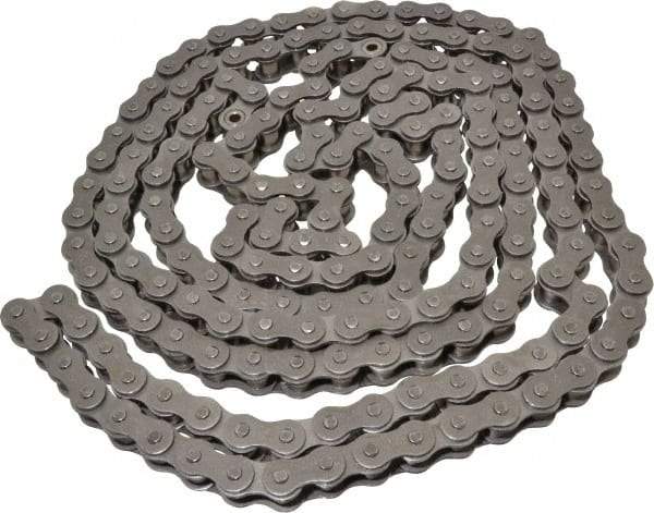Morse - 5/8" Pitch, ANSI 50, Low Maintenance Roller Chain - Chain No. 50, 10 Ft. Long, 0.4" Roller Diam, 3/8" Roller Width - Eagle Tool & Supply