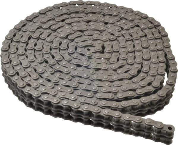 Morse - 3/8" Pitch, ANSI 35-2, Double Strand Roller Chain - Chain No. 35-2, 1/5" Roller Diam, 3/16" Roller Width - Eagle Tool & Supply