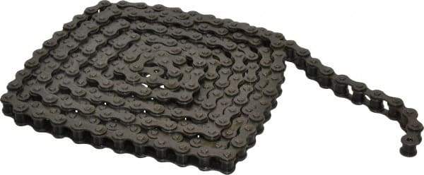 Morse - 1/2" Pitch, ANSI 41, Single Strand Roller Chain - Chain No. 41, 10 Ft. Long, 0.306" Roller Diam, 1/4" Roller Width - Eagle Tool & Supply