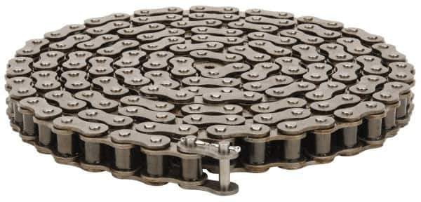Morse - 3/4" Pitch, ANSI 60, Single Strand Roller Chain - Chain No. 60, 10 Ft. Long, 15/32" Roller Diam, 1/2" Roller Width - Eagle Tool & Supply