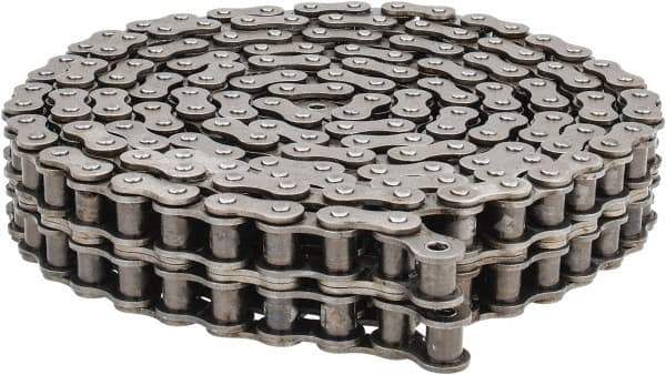 Morse - 3/4" Pitch, ANSI 60-2, Double Strand Roller Chain - Chain No. 60-2, 10 Ft. Long, 15/32" Roller Diam, 1/2" Roller Width - Eagle Tool & Supply