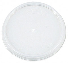 DART - Dart Lids for 8 oz Hot/Cold Foam Cups, Vented - White - Eagle Tool & Supply