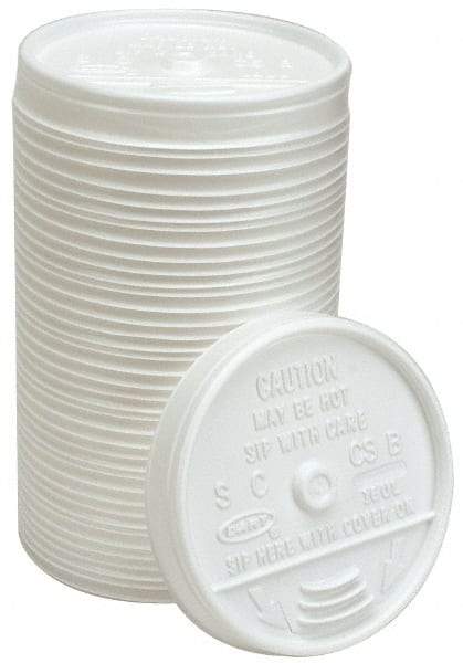 DART - Dart Sip-Thru Lids for 16 oz Hot/Cold Foam Cups - White - Eagle Tool & Supply