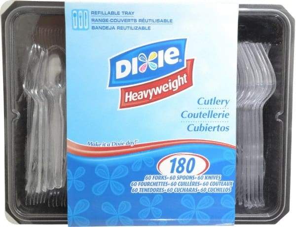 Dixie - 60 Piece Each of Forks, Knives & Spoons - 60 Pieces Each of Forks, Knives and Spoons - Eagle Tool & Supply