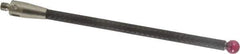 Renishaw - 0.24 Inch Ball Diameter, Carbon Fiber Stem, M4 Thread, Ruby Point Ball Tip CMM Stylus - 3-31/64 Inch Working Length, 0.1772 Inch Stem Diameter, 3-15/16 Inch Overall Length - Eagle Tool & Supply