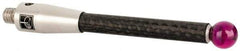 Renishaw - 0.24 Inch Ball Diameter, Carbon Fiber Stem, M4 Thread, Ruby Point Ball Tip CMM Stylus - 1.5158 Inch Working Length, 0.1772 Inch Stem Diameter, 1.9685 Inch Overall Length - Eagle Tool & Supply