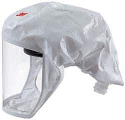 3M - Size M/L, SAR Compatible Headcover - White - Eagle Tool & Supply