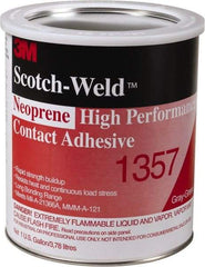 3M - Construction Adhesives - 1357 1G NEOPRN GRY/GRN SCOTCHWELD HP CONTACT ADH - Eagle Tool & Supply