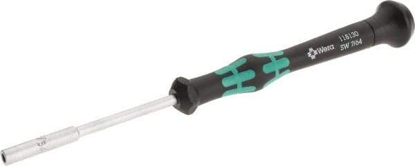 Wera - 7/64" Solid Shaft Precision Nutdriver - Ergonomic Handle, 6-1/4" OAL - Eagle Tool & Supply