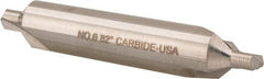 Hertel - #6 Plain Cut 82° Incl Angle Solid Carbide Combo Drill & Countersink - Eagle Tool & Supply