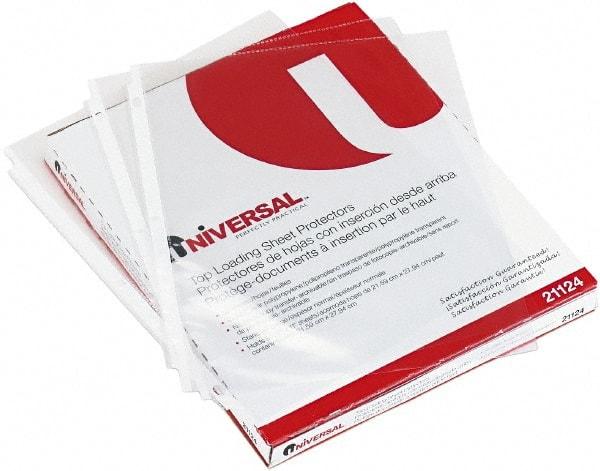 UNIVERSAL - 50 Piece Clear Sheet Protectors-Ring Binder - 11" High x 8-1/2" Wide - Eagle Tool & Supply