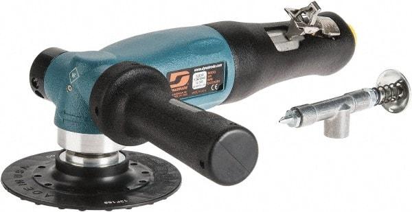 Dynabrade - 4-1/2" Max Disc, 12,000 RPM, Pneumatic Handheld Disc Sander - 43 CFM, 3/8 NPT Inlet, 1.3 hp, 90 psi - Eagle Tool & Supply