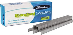 Swingline - 1/4" Leg Length, Galvanized/Low-Carbon Steel Standard Staples - 20 Sheet Capacity, For Use with 210 Full Strip Standard Staplers - Eagle Tool & Supply