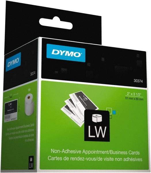 Dymo - 2" Wide x 3-1/2" Long, White Appointment Card Label - For DYMO LabelWriter Printers - Eagle Tool & Supply