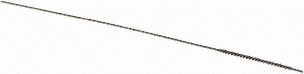 Brush Research Mfg. - 1/32" Diam Helical Stainless Steel Tube Brush - Single Spiral, 0.002" Filament Diam, 5/8" Brush Length, 3" OAL - Eagle Tool & Supply