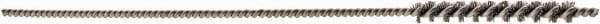 Brush Research Mfg. - 3/32" Diam Helical Stainless Steel Tube Brush - Single Spiral, 0.003" Filament Diam, 3/4" Brush Length, 3" OAL - Eagle Tool & Supply