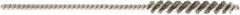 Brush Research Mfg. - 0.054" Diam Helical Stainless Steel Tube Brush - Single Spiral, 0.002" Filament Diam, 3/4" Brush Length, 3" OAL - Eagle Tool & Supply