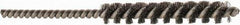 Brush Research Mfg. - 1/4" Diam Helical Stainless Steel Tube Brush - Single Spiral, 0.003" Filament Diam, 1" Brush Length, 3" OAL - Eagle Tool & Supply