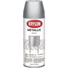 Krylon - Silver, Metallic, Aerosol Spray Paint - 15 to 20 Sq Ft per Can, 16 oz Container - Eagle Tool & Supply