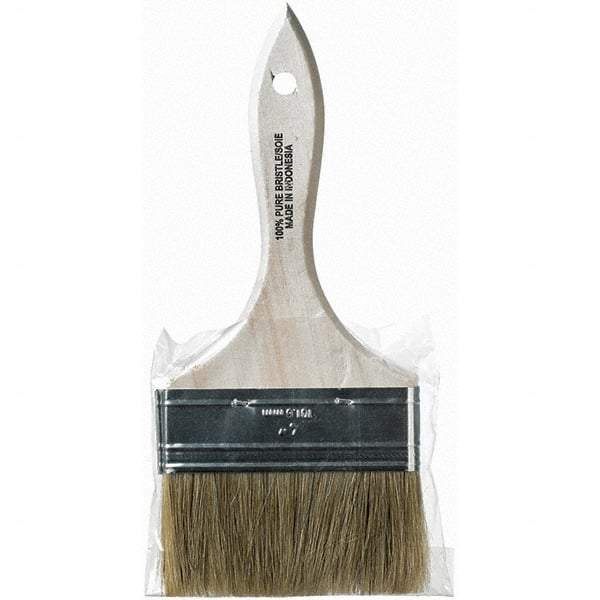 Krylon - 5/8" Flat White China Bristle Chip Brush - 2" Bristle Length, 4" Wood Beavertail Handle - Eagle Tool & Supply