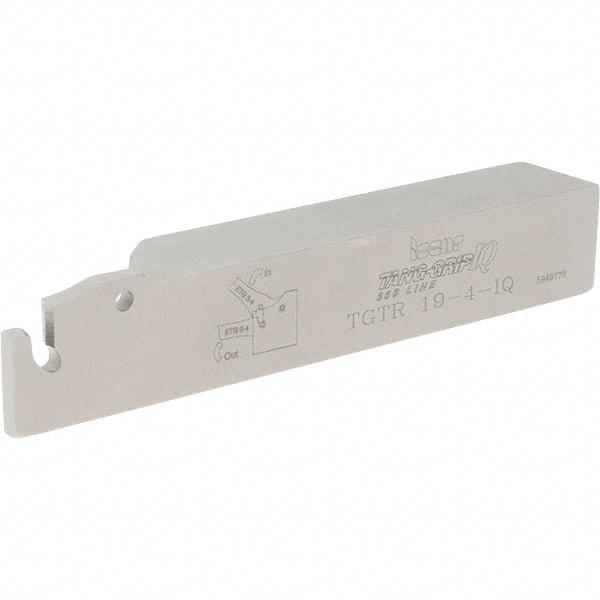 Iscar - External Thread, 1" Max Depth of Cut, 3.7mm Min Groove Width, 5" OAL, Right Hand Indexable Grooving Cutoff Toolholder - 3/4" Shank Height x 3/4" Shank Width, TAG Insert Style, TGT Toolholder Style, Series Tang-Grip - Eagle Tool & Supply