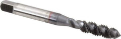 OSG - 7/16-14 UNC 3 Flute Plug Spiral Flute Tap - High Speed Steel, TiCN Finish, 3-5/32" OAL, Right Hand Flute, Right Hand Thread, H3 - Eagle Tool & Supply