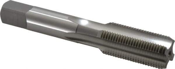 OSG - 3/4-16 UNF 3B 4 Flute Bright Finish High Speed Steel Straight Flute Standard Hand Tap - Bottoming, Left Hand Thread, 4-1/4" OAL, 2" Thread Length, H3 Limit, Oversize - Exact Industrial Supply