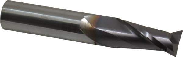 Niagara Cutter - 1/2", 2 Flute, Single End, Solid Carbide, 0.015" Corner Radius End Mill - 3" OAL, 30° Helix, Right Hand Flute, 1" LOC, Right Hand Cut - Eagle Tool & Supply